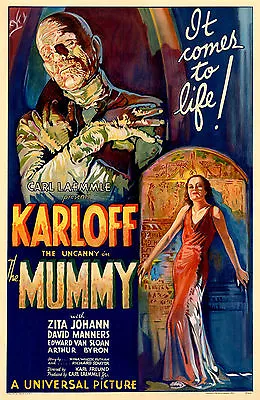 The Mummy 1932 Movie Poster Boris Karloff Egyptian - 17  X 22  Fine Art Print • $79.99