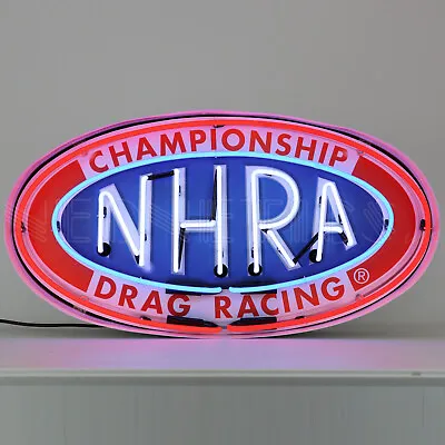 NHRA Neon Sign In Steel Case Drag Racing Garage Lamp Top Fuel Funny Car Dragster • $445