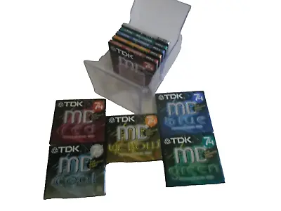 TDK 74 Minute MD Recordable Minidiscs 10 Pack Sealed With Storage Box • £34.99