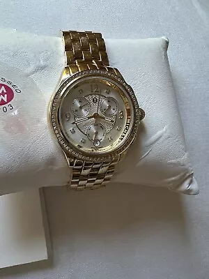 Michele Belmore Chronograph Diamond Gold Ladies • $735