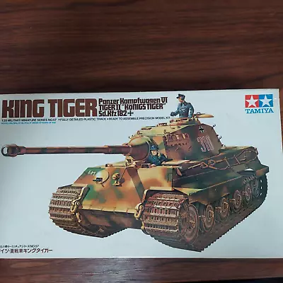 Tamiya King Tiger Panzer Kampfwagen 4 Tiger 2 Kit Number 35057  1/35 Scale 1975 • $5