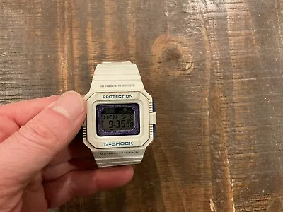 Original Casio Mans G-shock G-lide White Digital Watch Glx-5500 • $72.88