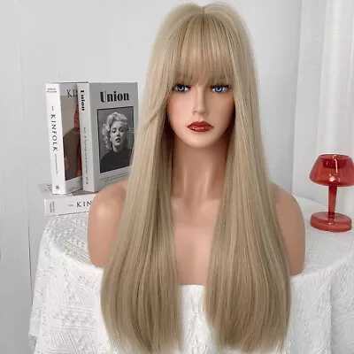 Cosplay Party Wigs Synthetic Mixed Blonde Women Long Straight Halloween • $19.99