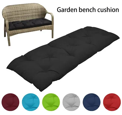UK Garden Bench Replacement Cushion Thicken Soft Cushion Lounge Wicker Chair Pad • £12.34