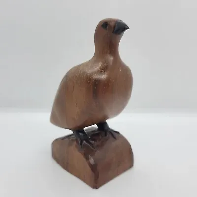 $17.95 • Buy Vintage Hand Carved Wood Bird Walnut Artist Signed M.A. Roberts 1974 Wooden 