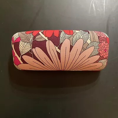 NWOT Vera Bradley Heather Pink/Brown Hard Eyeglass Case Clam Shell • $9.99