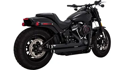 Vance & Hines Black Big Shots Staggered Exhaust System Harley Softail 86-17 • $1149.99
