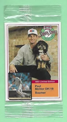 1993 Milk Bone Super Stars Limited Edition Paul Molitor & Rafael Palmeiro  • $1.25