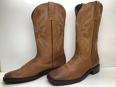 Mens Masterson Boot Co Cowboy Brown Sq Toe Boots Size 14 D • $39.99