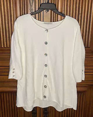 Margaret Winters Womens Shirt White Comfortable Warm Cotton Comfortable • $27.97