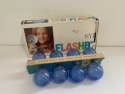 Vintage Sylvania Blue Dot Flashbulbs 25B Set Of 6 Original Partial Box • $6.50