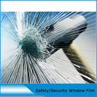 8/12Mil Safety&Security Window Film Clear Glass Protection 90% UV Rejection • $20.79