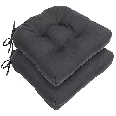 Outdoor Seat Cushions Set Of 2 17  X 17  Square Patio Cushions Plump Fillin... • £87.70