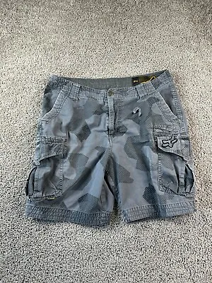 Fox Racing Cargo Shorts Mens 36 Gray Camouflage Camo Motocross MX FLAW • $13.29