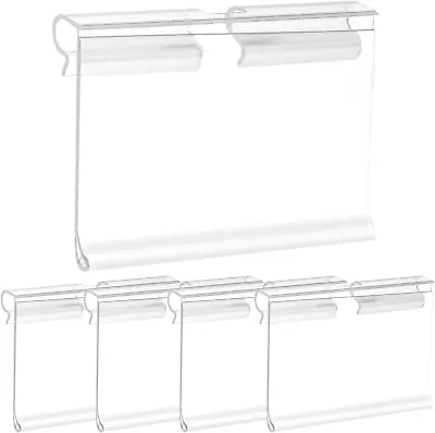 50 Pack Reusable Plastic Wire Shelf Label Holder For Pantry Retail Merchandise  • $14.70