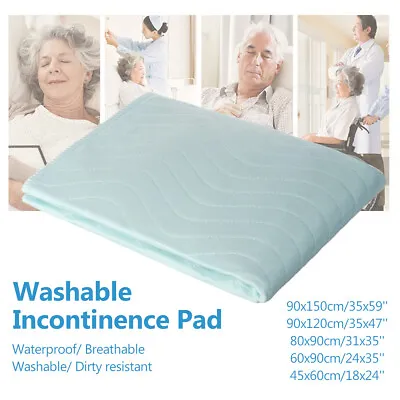 £8.71 • Buy Washable Incontinence Bed Pad Reusable Absorbent Sheets Protector Mat Mattress