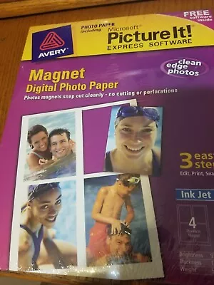 MAGNET Digital Photo Paper Avery NIP SEALED 8.5  X 11  Premium Magnet Paper • $8