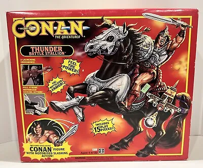 Vintage CONAN The Adventurer Thunder Battle Stallion Toy Action Figure - SEALED • $149.97
