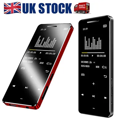 Bluetooth 5.0 MP3 MP4 Player Touch Screen Lossless Sound HIFI Music FM Radio UK • £26.78