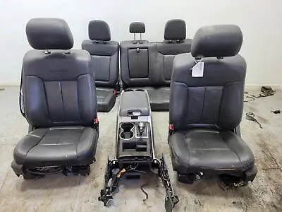 2009-2014 Ford F150 Platinum Black Leather Front & Rear Seats W/console 09 10 • $1495