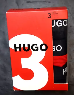 Hugo Boss Men's 3-Pack Multicolor Stretch Cotton Underwear Trunk Boxer Shorts L • $24.98