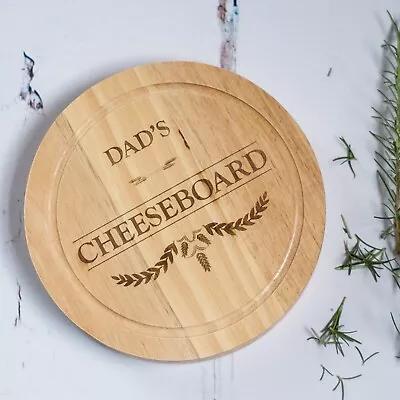 Personalised Round Cheese Board & Knives Set • £10.95