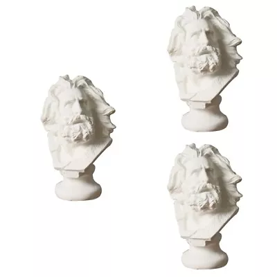  3 PCS Masai Character Ornaments European Figurines Mini Plaster Statue Crafts • £41.38