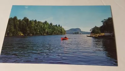 1960s Vintage Maine Postcard Boat On Moose River To Moosehead Lake Mount Kineo  • $3.93