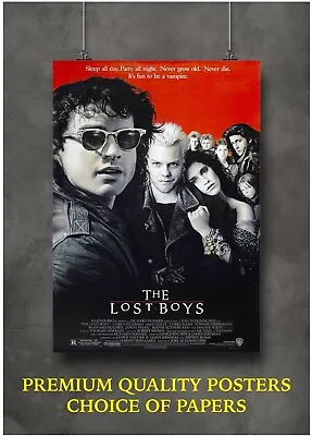 The Lost Boys Classic Movie Large Poster Art Print Gift A0 A1 A2 A3 A4 Maxi • £29.87