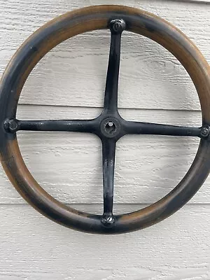 Vintage Model T Ford Steering Wheel 15  4 Spoke Metal/wood Wheel . • $135
