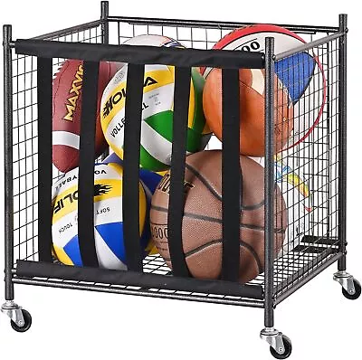 Mythinglogic Rolling Sports Ball Storage Cart Lockable 1 Set  • $69.81