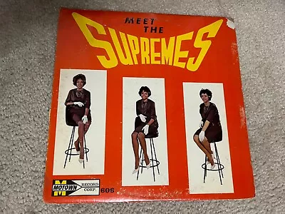 Motown / Meet The Supremes 1964 Original Stool Cover VINYL RECORD ##READ • $295