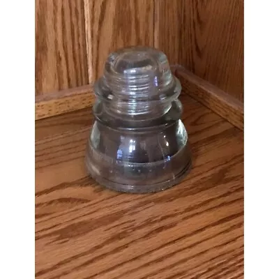 Antique Glass Electric Insulator Hemingray 42 Clear Glass Double Petticoat • $15