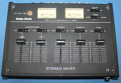 £37.61 • Buy Vintage Realistic Radio Shack 32-1101A Portable  Stereo Mixer Analog