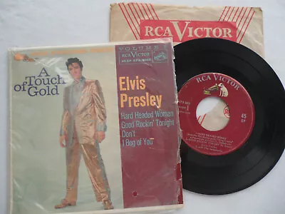 ELVIS Original 1959__Touch Of Gold EP / 45__***SHRINK!!***__MAROON LABELS!! • $219.99