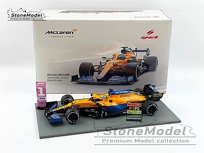 Mclaren F1 MCL35M #3 Daniel Ricciardo Italy Monza Winner 2021 1:18 Spark 18S602 • $169