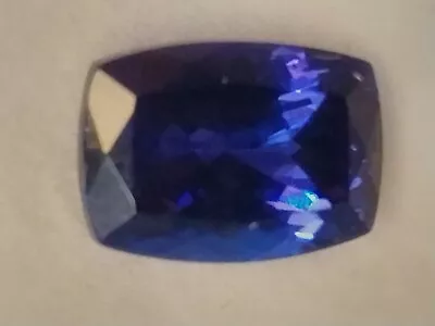 Natural AAAA Tanzanite Loose Gemstone Cushion Shape 3.86 Carat  Certified AGI • $2900