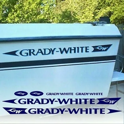 $99.99 • Buy Grady White Boat Yacht Decals 6PC Set Vinyl High Quality New Stickers OEM