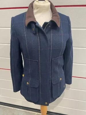 £110.95 • Buy JOULES Tweed Field Coat - Navy Tweed  Sz 8 RRP£259 FreeUKP&P  *SAVE £150 On RRP