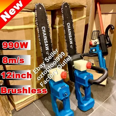 Brushless 12  Cordless Electric Chainsaw Wood Cutter Saw For Makita 18V Battery • $28.99