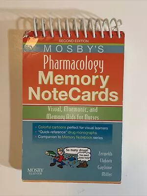 Pharmacology Memory NoteCards : Visual Mnemonic And Memory AIDS For Nurses By • $12.95