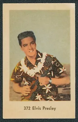 1962 Elvis Presley Tv & Music Stars Dutch Gum Card #372 Ex • $10