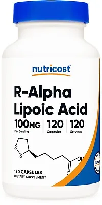 Nutricost R-Alpha Lipoic Acid 100mg 120 Capsules - Non-GMO And Gluten Free • $21.95