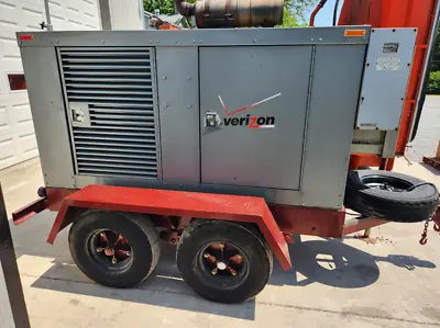 $9000 • Buy 50KW Generator John Deere Diesel W/ Trailer 4239T 1539Hrs TESTED