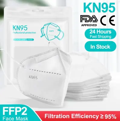 KN95 Protective 5 Layers Face Mask Disposable Respirator BFE 95% PM2.5 • $23.99