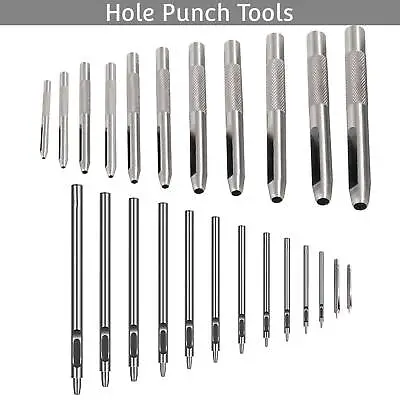 Precision Hollow Hole Punch Tool 0.5mm - 40mm Leather Plastic Gasket Hole Cutter • £2.85