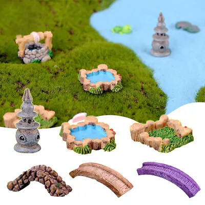 Garden DIY Fairy Miniature Water Well Bridge Lighthouse Mini Craft Decoration • £5.11