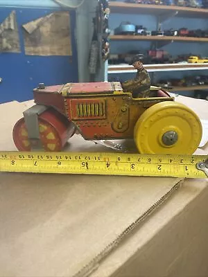 Vintage METTOY Clockwork Tinplate Road Roller • £23