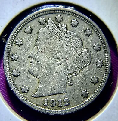 $6 • Buy 1912 Liberty V Nickel (full Liberty) Lot#166