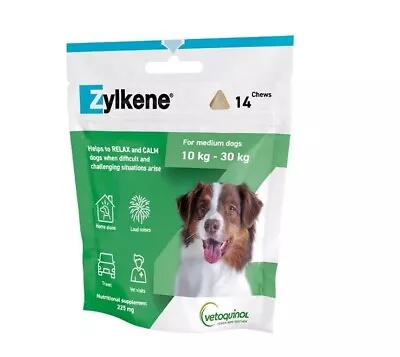Zylkene Anxiety & Behaviour Dog Chews 225mg 14PK - Free Post • $39.95